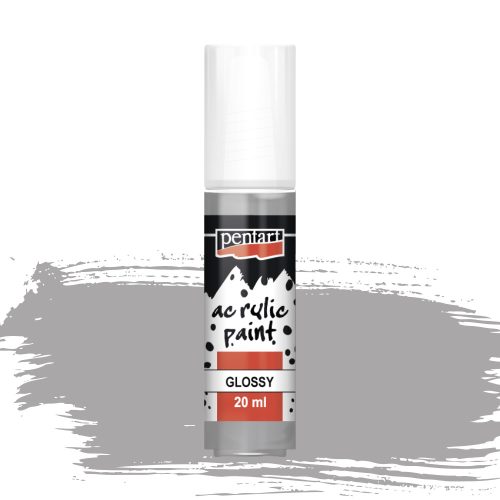 Pentart fényes akrilfesték 20ml szürke
