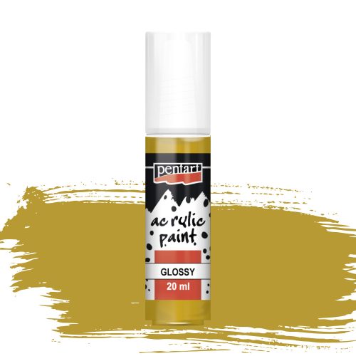 Pentart fényes akrilfesték 20ml okker