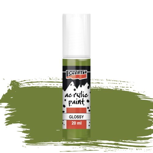 Pentart fényes akrilfesték 20ml oliva