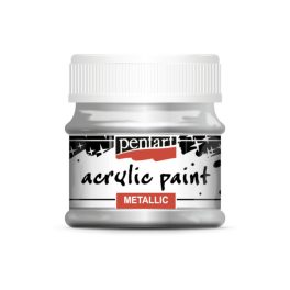 Pentart metál akrilfesték 50 ml ezüst