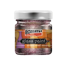 Pentart  csillámos üvegfesték 30 ml piros