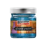 Pentart  csillámos üvegfesték 30 ml kék