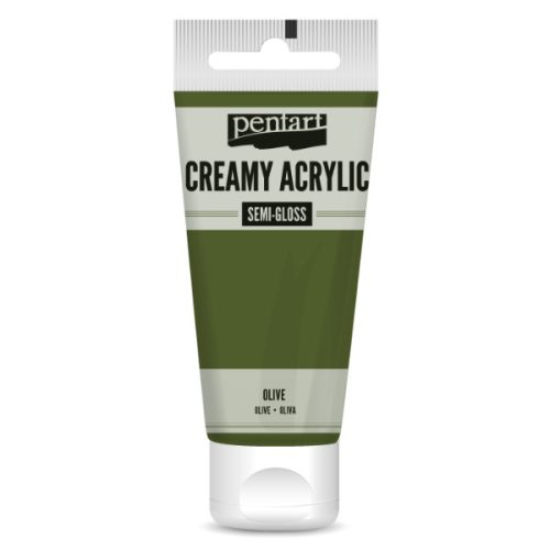 Pentart krémes akrilfesték selyemfényű 60ml, olíva