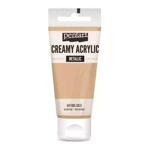 Pentart krémes akrilfesték metál 60ml, antikarany