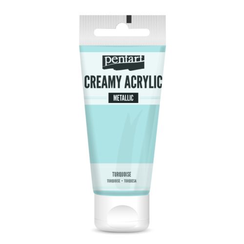 Pentart krémes akrilfesték metál 60ml türkiz