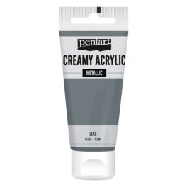 Pentart krémes akrilfesték metál 60ml ólom