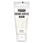 Pentart krémes akrilfesték metál 60ml fehérarany