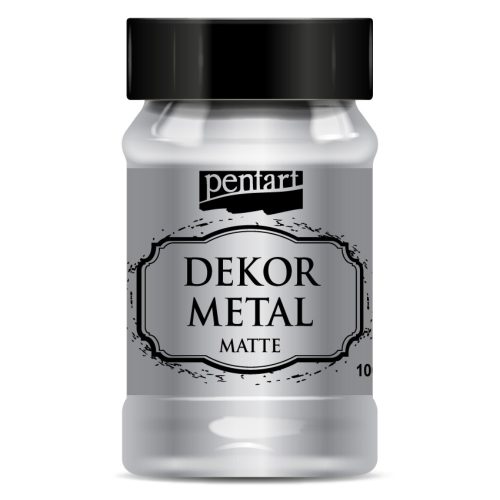 Pentart dekormetál matt festék 100ml  ezüst