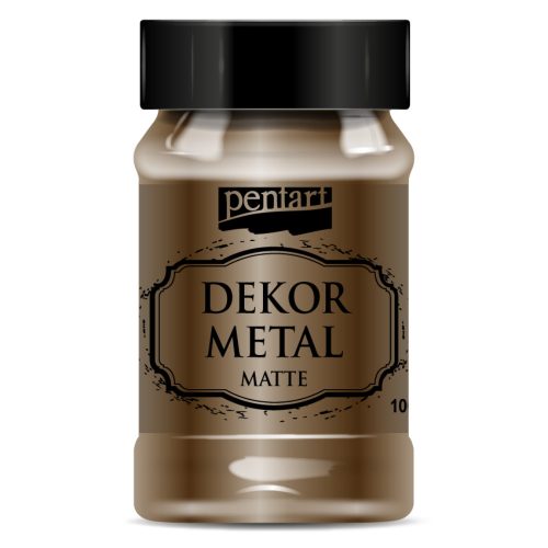 Pentart dekormetál matt festék 100ml csokoládé