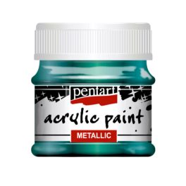 Pentart metál akrilfesték 50 ml zöldeskék