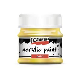 Pentart gyöngyház akrilfesték 50ml sárga