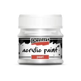 Pentart gyöngyház akrilfesték 50ml ezüst