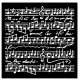 Stamperia vastag stencil 18x18cm - KSTDQ17 Music scores
