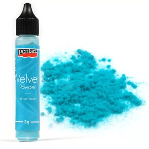 Pentart bársonypor 30ml, min. 3g, türkiz