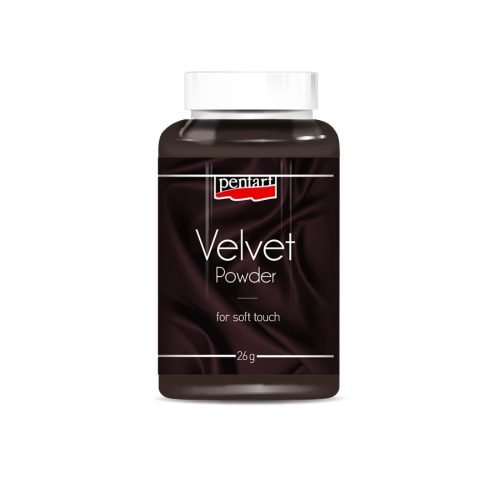 Pentart bársonypor, min. 18g, sötétbarna 