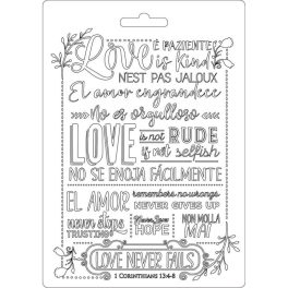 lágy PVC öntőforma, A5 - Szerelmes feliratok