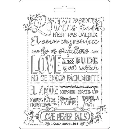 lágy PVC öntőforma, A5 - Szerelmes feliratok