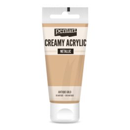 Pentart krémes akrilfesték 200ml metál antikarany