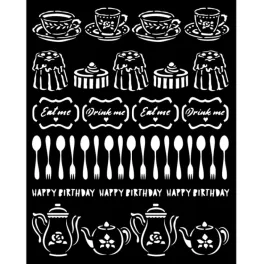 Stamperia vastag stencil 20x25cm - KSTD088 Alice kedves
