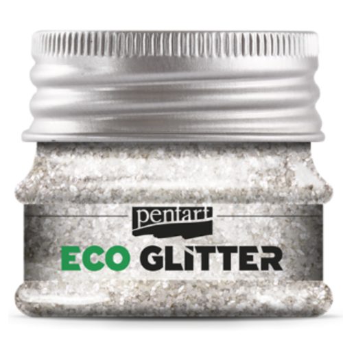 Pentart Eco Glitter ezüst, finom min. 15 g