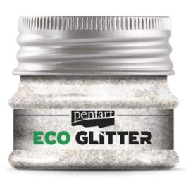 Pentart Eco Glitter ezüst, extra finom min. 15 g