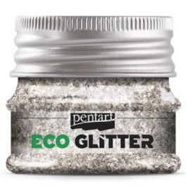 Pentart Eco Glitter ezüst, durva min. 15 g