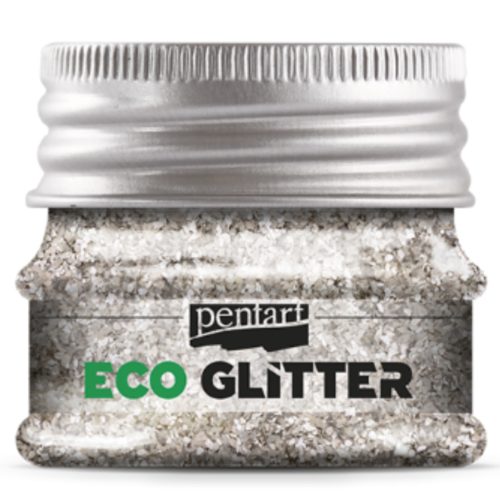 Pentart Eco Glitter ezüst, durva min. 15 g
