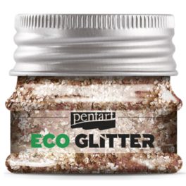 Pentart Eco Glitter rózsaarany, durva min. 15 g