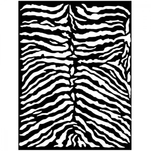 Vastag stencil 20x25cm - Szavanna zebra minta