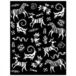 Stamperia vastag stencil 20x25cm - KSTD104 Szavanna grafiti