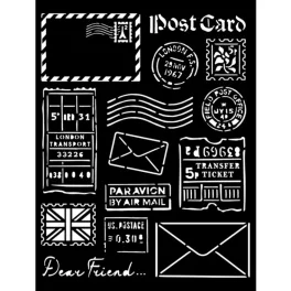   Stamperia vastag stencil 20x25cm - KSTD110 Our way - képeslap