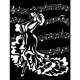Stamperia vastag stencil 20x25cm - KSTD122 Desire táncos