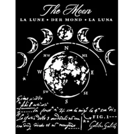   Stamperia vastag stencil 20x25cm - KSTD114 Cosmos Infinity The Moon