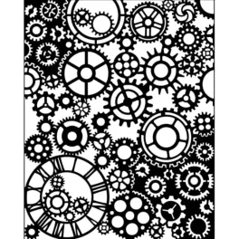   Stamperia vastag stencil 20x25cm - KSTD128 Magic Forest mechanisms