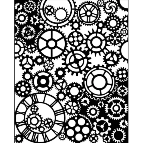 Stamperia vastag stencil 20x25cm - KSTD128 Magic Forest mechanisms