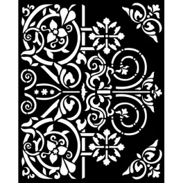   Stamperia vastag stencil 20x25cm - KSTD130 Magic Forest door ornaments