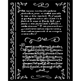   Stamperia vastag stencil 20x25cm - KSTD132 Vintage Library letters