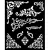 Stamperia vastag stencil 20x25cm - KSTD135 Vintage Library corners and embellishment