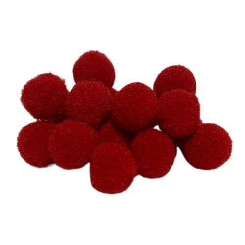 Zsenília pompon 1cm, 100db/csomag - piros