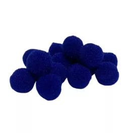 Zsenília pompon 1cm, 100db/csomag - sötétkék