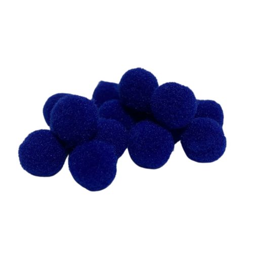 Zsenília pompon 1cm, 100db/csomag - sötétkék