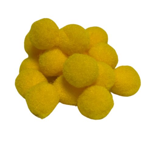 Zsenília pompon 1cm, 100db/csomag - mustársárga