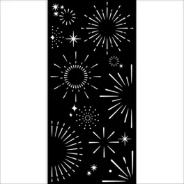   Stamperia vastag stencil 12x25cm - KSTDL81 Create Happiness Oh lá lá stars