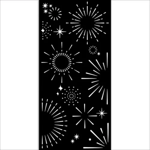 Stamperia vastag stencil 12x25cm - KSTDL81 Create Happiness Oh lá lá stars