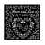 Stamperia vastag stencil 18x18cm - KSTDQ85 Sunflower Art Move and live heart