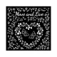 Stamperia vastag stencil 18x18cm - KSTDQ85 Sunflower Art Move and live heart