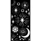Stamperia vastag stencil 12x25cm - KSTDL86 Christmas stars and moon