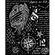 Stamperia vastag stencil 20x25cm - KSTD145 Songs of the Sea sailing ship