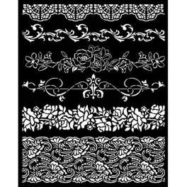   Stamperia vastag stencil 20x25cm - KSTD153 Romance Forever borders