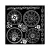 Stamperia vastag stencil 18x18cm - KSTDQ98 Voyages Fantastiques gears